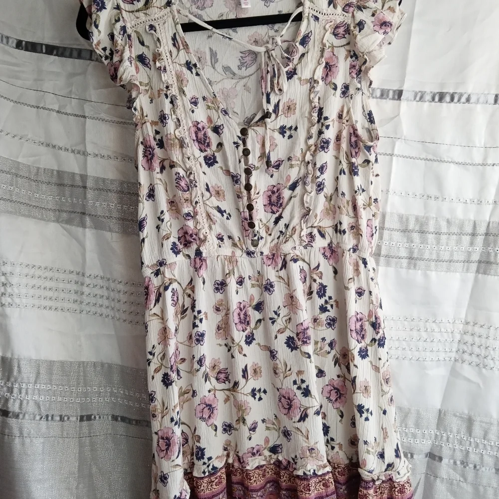 Xhiliration floral shabby chic, boho dress - Picture 5 of 10